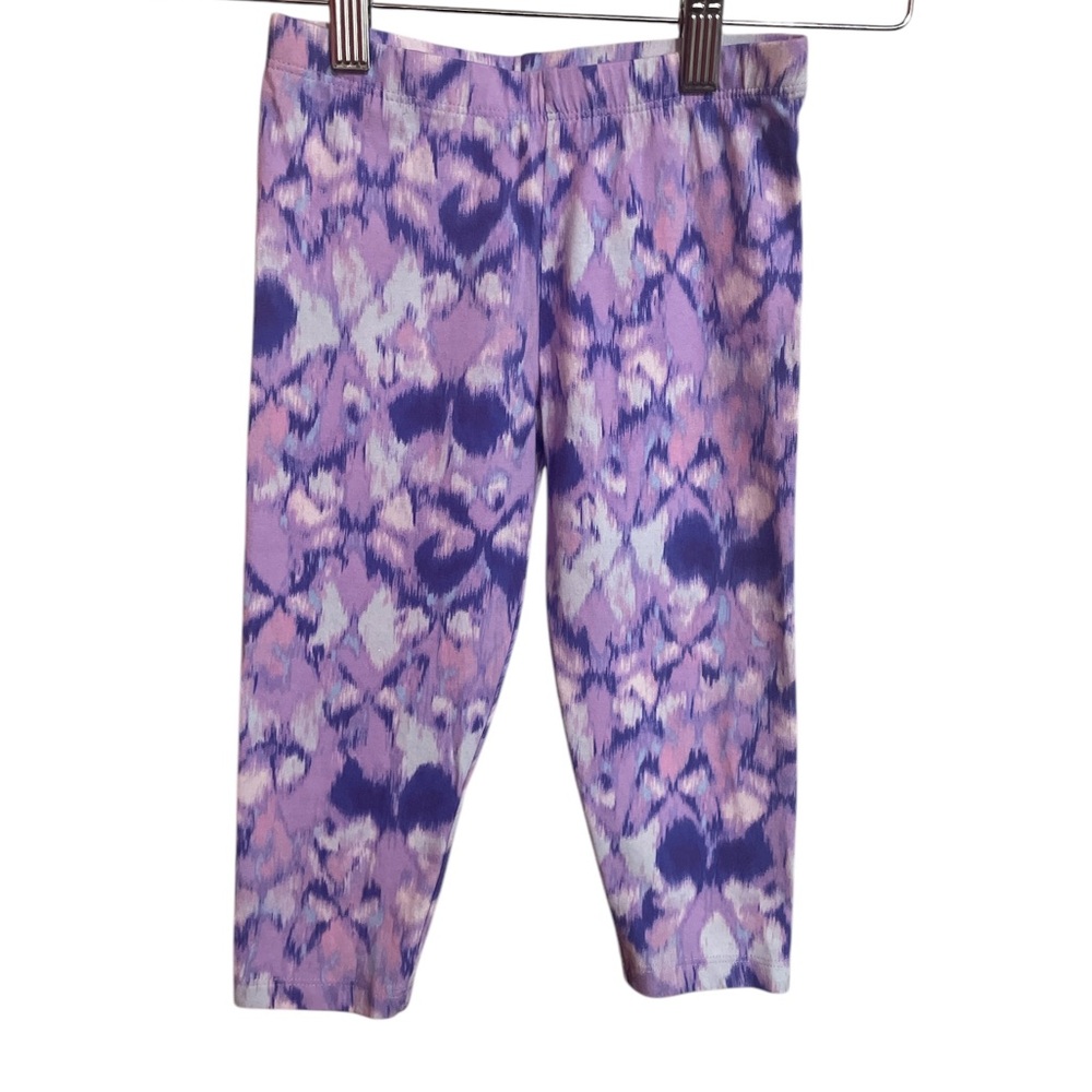 The Children’s Place Purple Patterned Cropped Leggings Girls 5/6